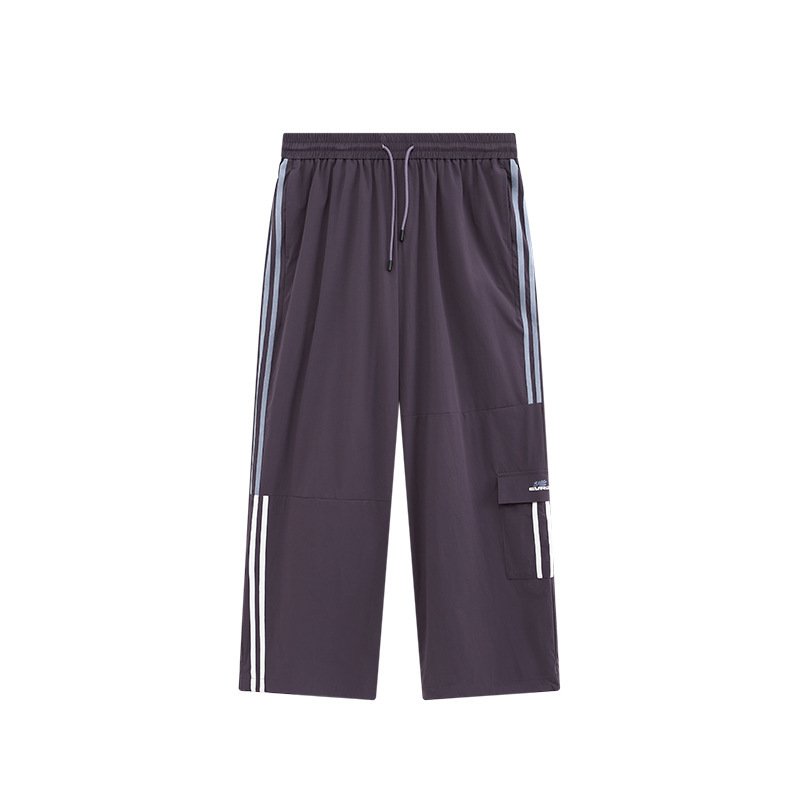 Men's Clothing Cut Side Stripe Wide-leg Pants Trendy Brand New Retro Color Contrast Patchwork Casual Wide-leg Pants
