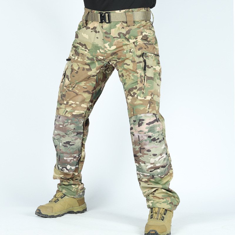 622cb520-1c62-4610-9219-1b67326b51ff.jpg P40 Tactical Knee Pads Men Trousers Outdoor Training Military Fans Wear-resistant Breathable Multi-pocket