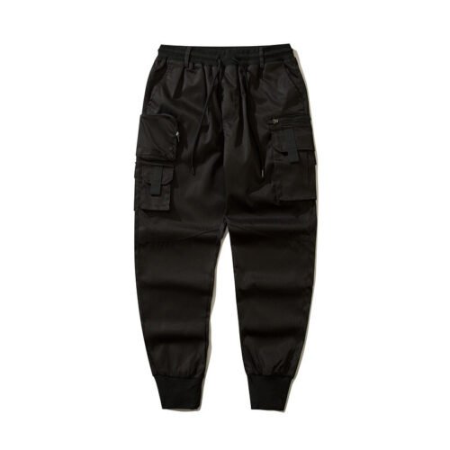 633dc1aa-ea9f-4fe0-a4df-8777e7ee78b4.jpg Autumn Dark Overalls Men's Loose Multi-pocket Ankle-tied Trousers