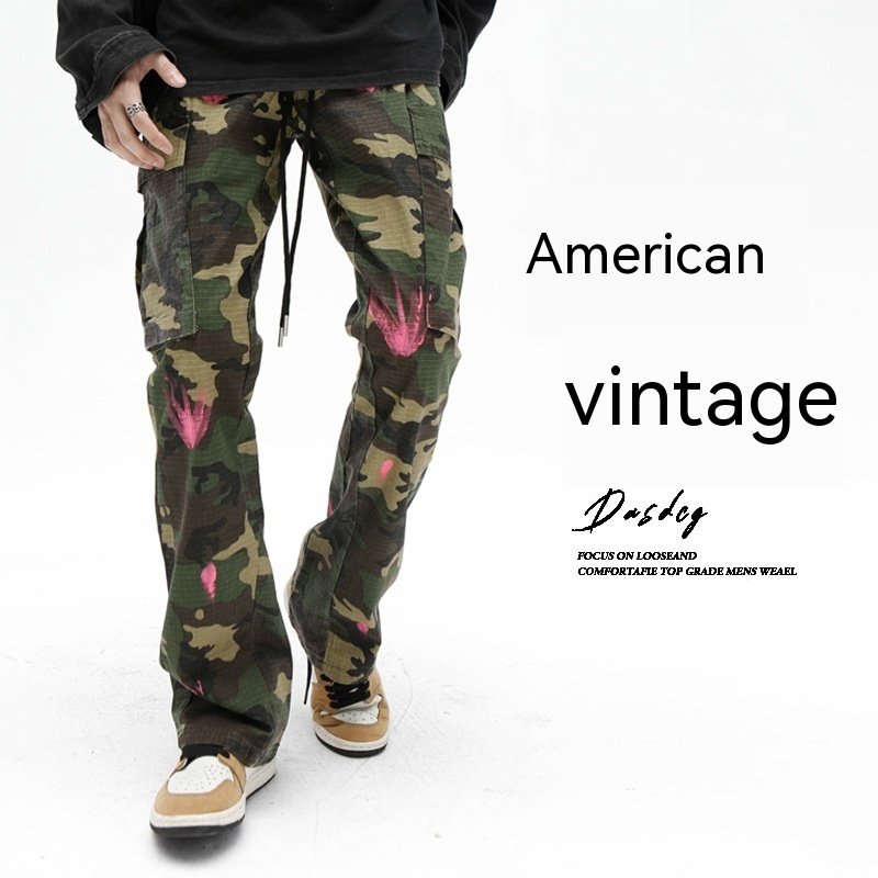 67bbc61e-fea4-4424-ae78-4cf2459e8701_trans.jpeg High Street Leisure Cargo Camouflage Pants Male
