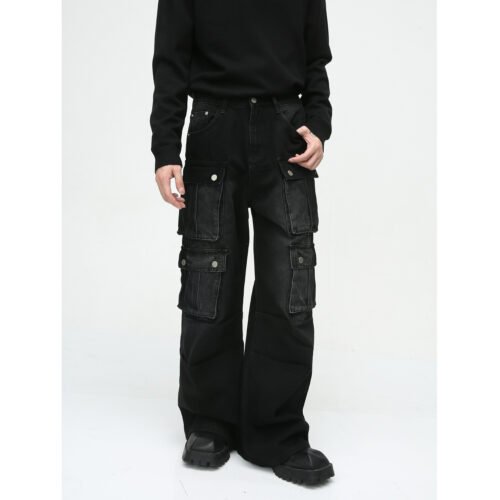 67e4266d-478c-43e1-845d-f42de284d5e5.jpg New Niche Retro Multi-pocket Design Tooling Wide Leg Jeans