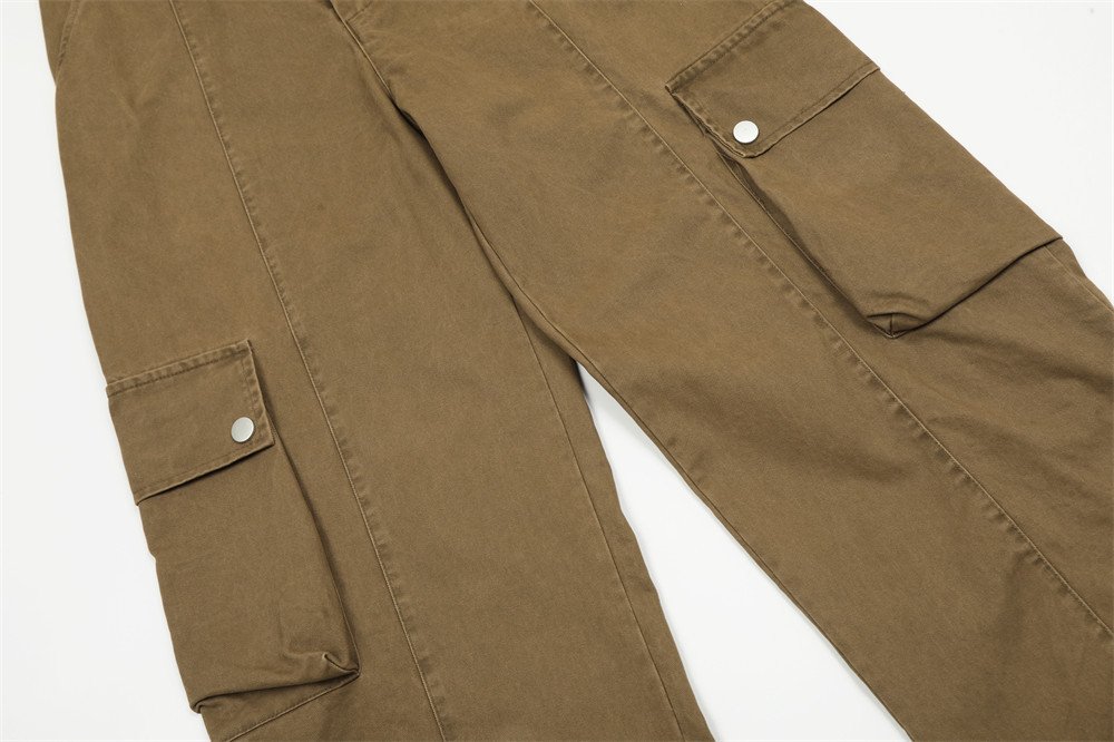 6c20f248-88e6-43bf-8ba9-49a94eb97fac.jpg Punk Washed And Worn Loose Straight Cargo Men Trousers