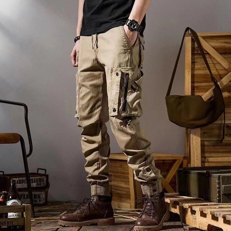 70130098-2e2d-42d1-978f-fec05c9d840b.jpg American Workwear Pants Men's Straight Functional Outdoor Tactics Casual Pants
