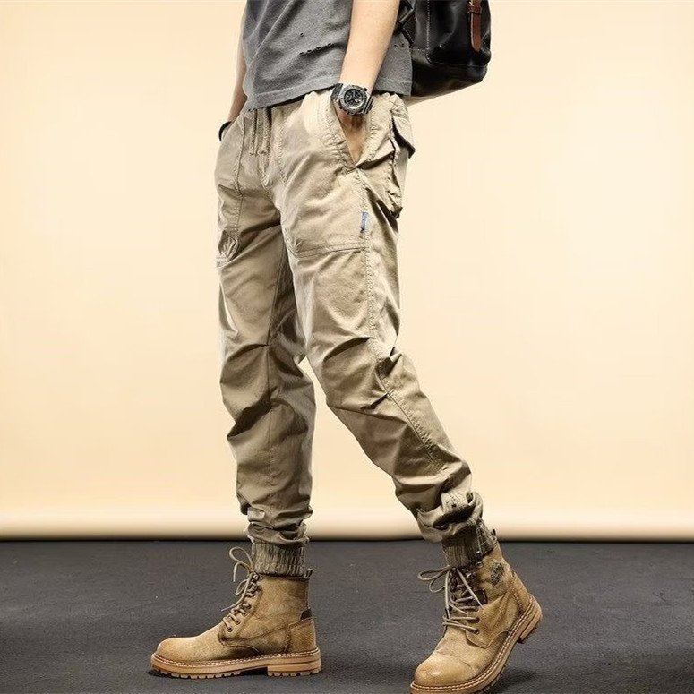 771582c3-cd48-446b-8cf3-5c4b18e5f1db.jpg Fashion Loose Casual Loose Ankle-tied Jogger Pants