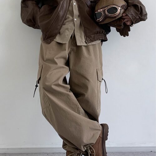 77dfb386-fec1-40d8-a361-1f576552d785.jpg Vintage Wide Leg Basic Workwear Pants