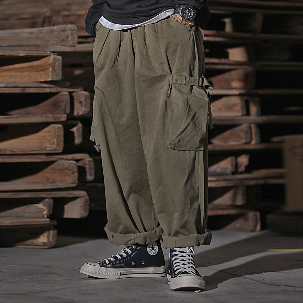 7e34016d-8936-4c56-ac62-13e77836ece6.jpg Multi-Pocket Workwear Men's High Street Wide Leg Pants