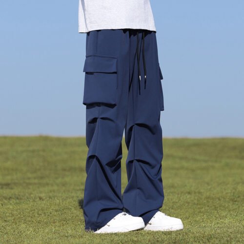 Pu Shuai Loose Straight-leg Wide-leg Pants