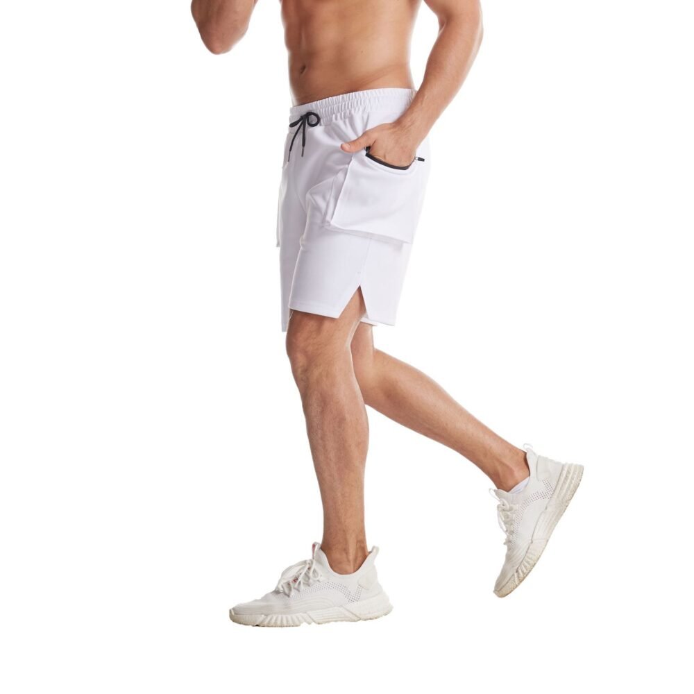Men's Breathable Training Cool Five Quarter Pants For Summer Casual Wear