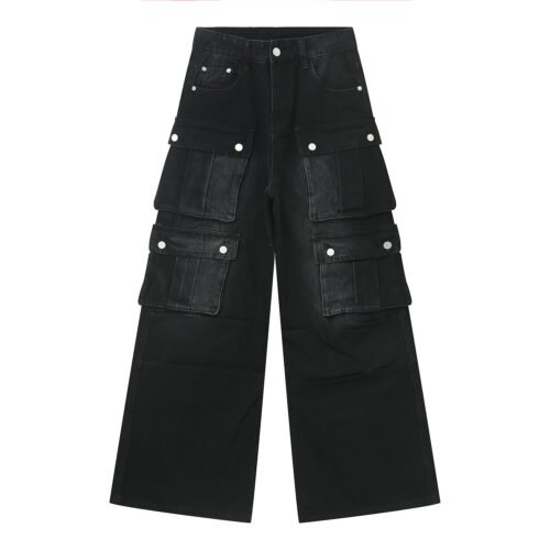 904876b1-7a68-4176-bdde-dac1e94e7f89.jpg New Niche Retro Multi-pocket Design Tooling Wide Leg Jeans