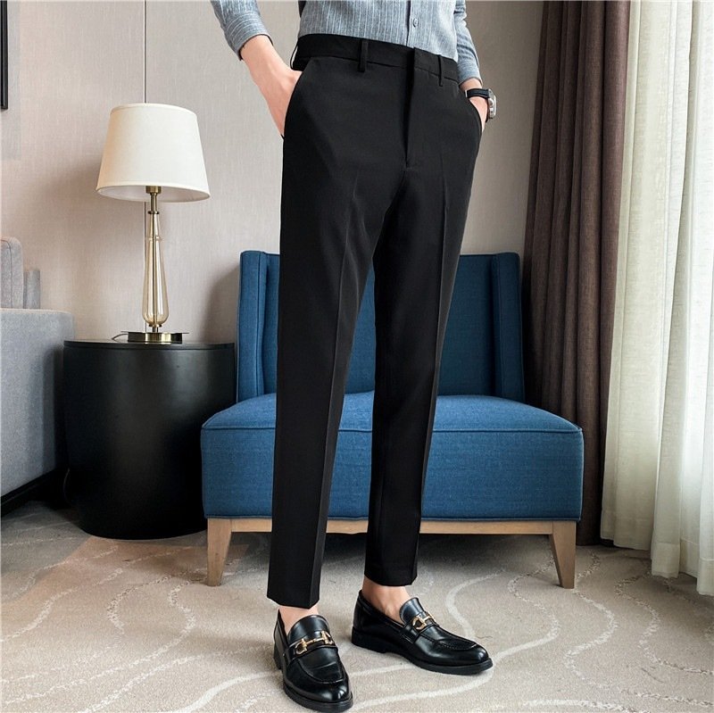922df6ac-5b82-4115-a208-8d64dbc08753.jpg Men's Springsummer Draping Solid Color Casual Suit Pants Stretch Comfortable Suit Pants Trousers