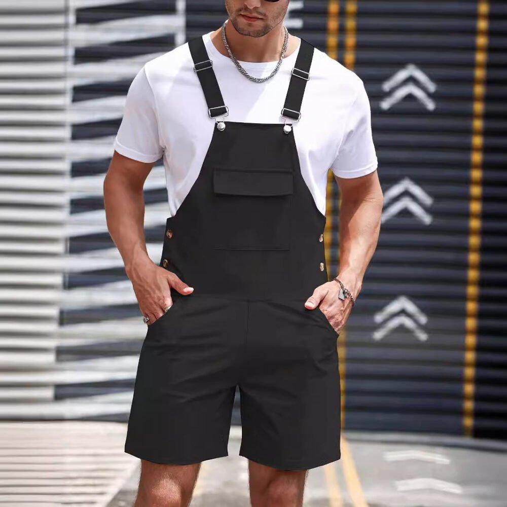 971862dc-8ae0-483c-beb9-55db9788a888.jpg Men's Solid Color Fashion Casual Suspender Trousers