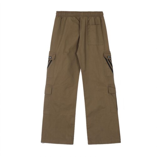9fc8cb17-ace4-4343-88b0-0ea5cdc1f575.jpg Three Bars Multi-pocket Cargo Pants Men's Loose