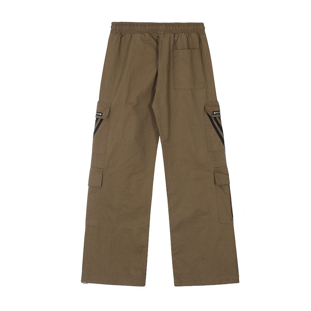 9fc8cb17-ace4-4343-88b0-0ea5cdc1f575.jpg Three Bars Multi-pocket Cargo Pants Men's Loose