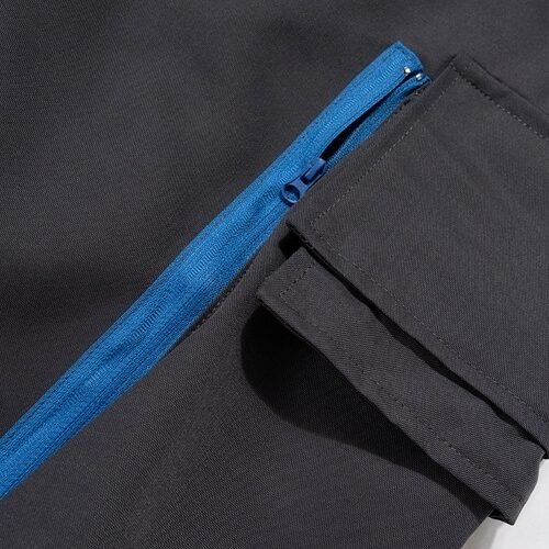 Multi-pocket Contrast Zip Casual Baggy Pants