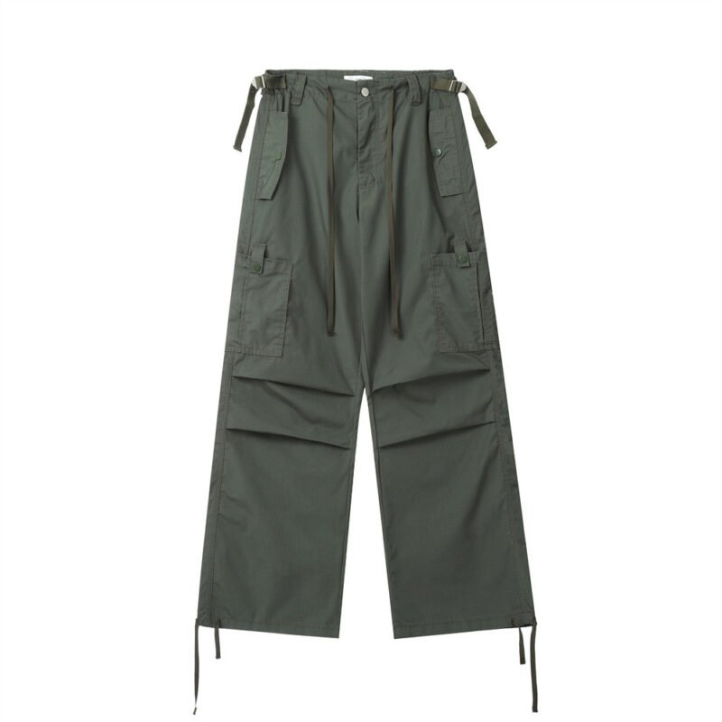 a7855cdd-bfaf-4331-b085-a0809bca3f7f.jpg High Street Overalls Men's Design Sense Niche Pleated