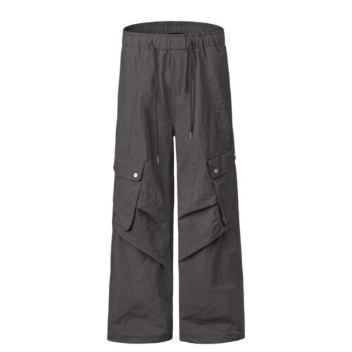 af5eefba-b17b-4375-baf9-bd7f2707a450.jpg American-style Drawstring Wrinkle Overalls Men's High Street Fashion Brand Casual Paratrooper Pants Pleated Loose Straight Trousers