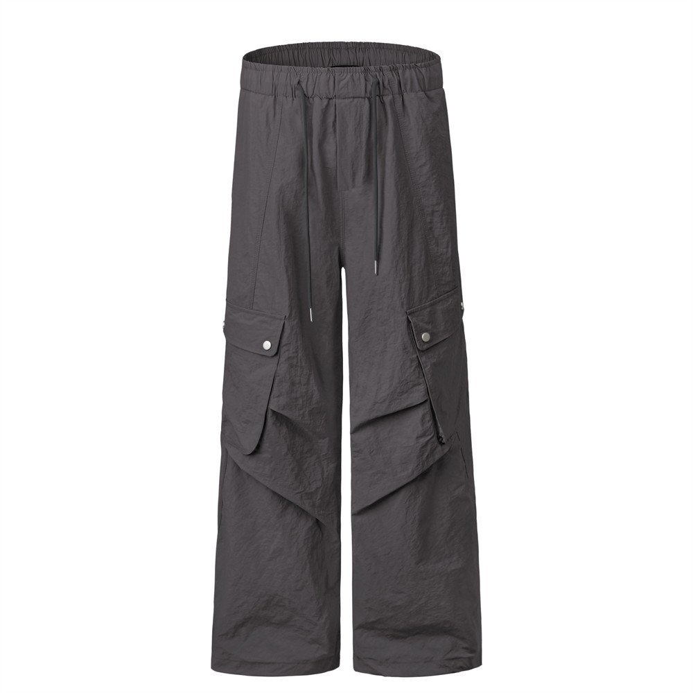af5eefba-b17b-4375-baf9-bd7f2707a450.jpg American-style Drawstring Wrinkle Overalls Men's High Street Fashion Brand Casual Paratrooper Pants Pleated Loose Straight Trousers
