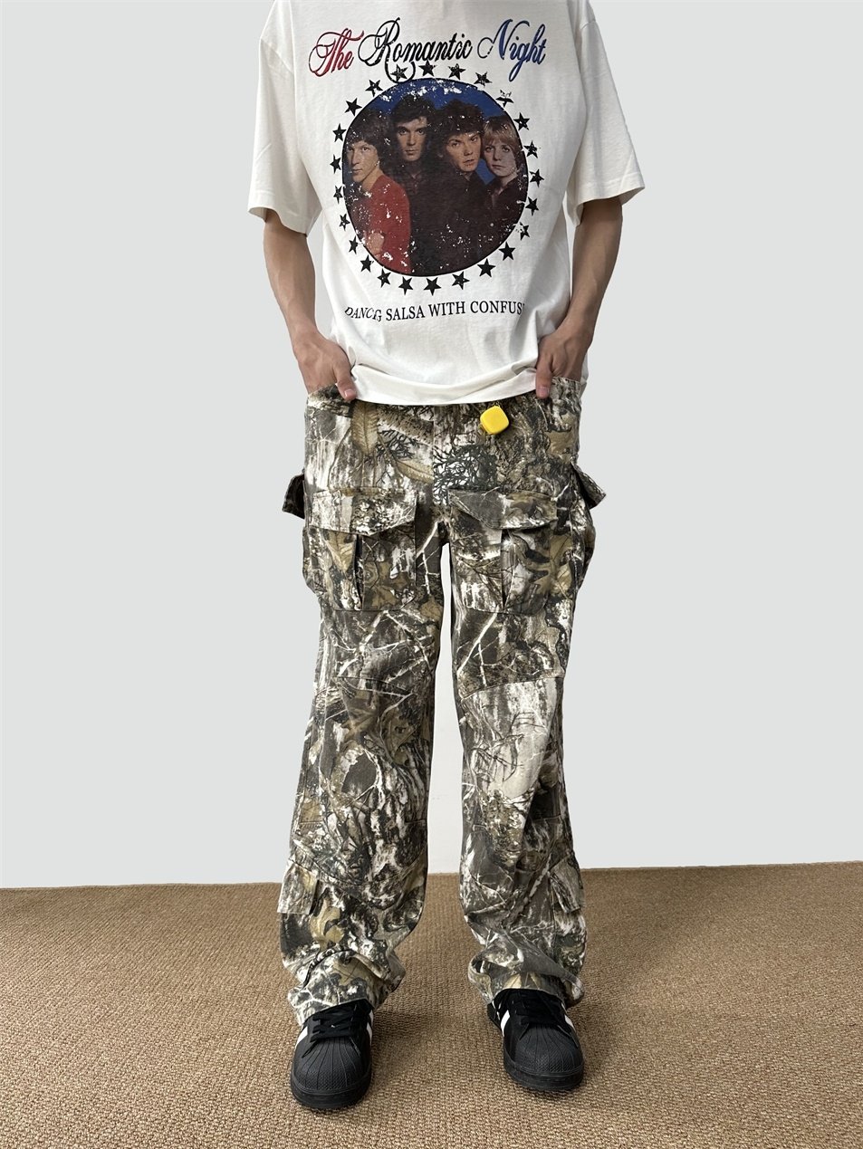 b9b8b4d4-128f-4571-a5ee-151092e02449.jpg Loose Straight Tree Worn Looking Washed-out Camouflage Printed Overalls