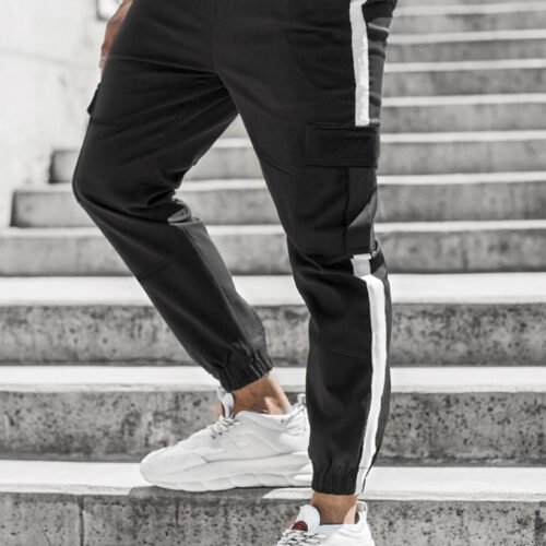 Leather Bound Casual Pants For Men