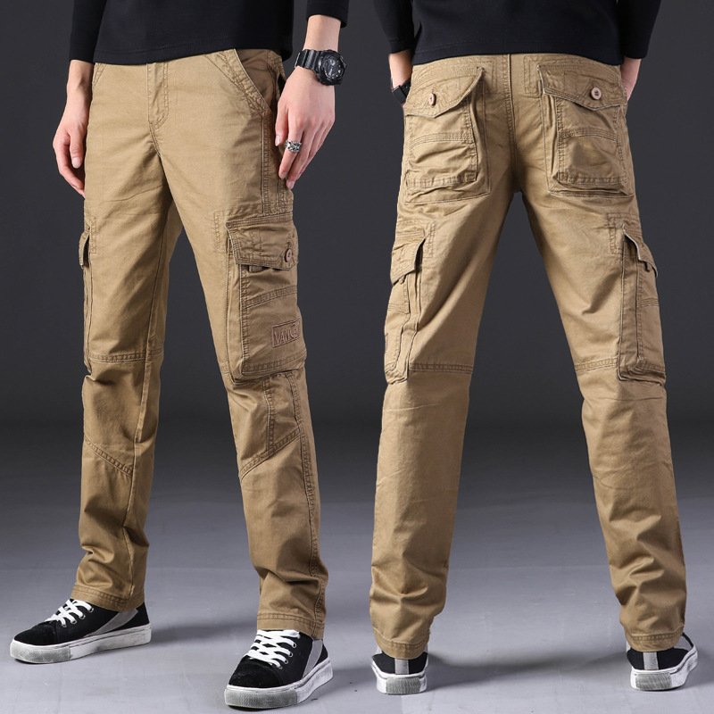bfb5f39c-65cc-4ef2-926e-ea5cd11165fc.jpg Overalls Men's Outdoor Casual Trousers Pure Cotton Straight Loose Multi-pocket