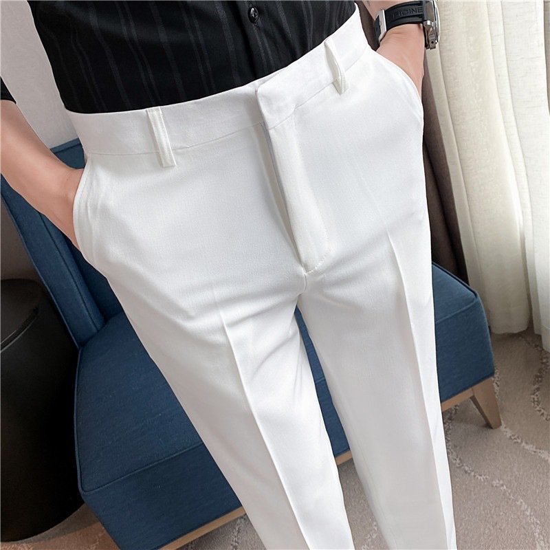 ca49f338-fc55-43f5-ad3a-51e295d635f3.jpg Men's Springsummer Draping Solid Color Casual Suit Pants Stretch Comfortable Suit Pants Trousers
