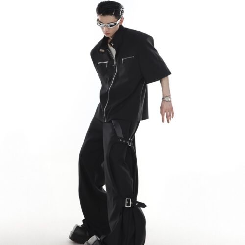 Unisex Strap Micro Speaker Casual Pants For Men