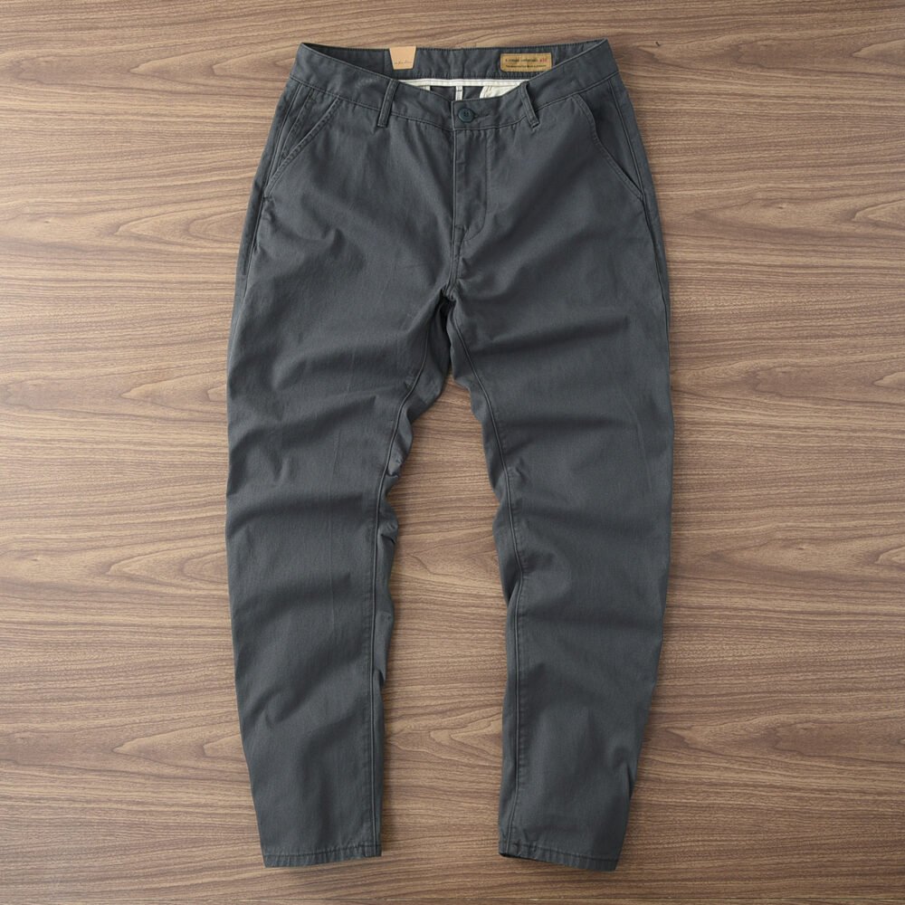 d6d303d4-78ef-413a-bae5-8b3a0a25c7b4.jpg Twill Cotton Men's Casual Pants Basic Loose Straight Casual Long Pants