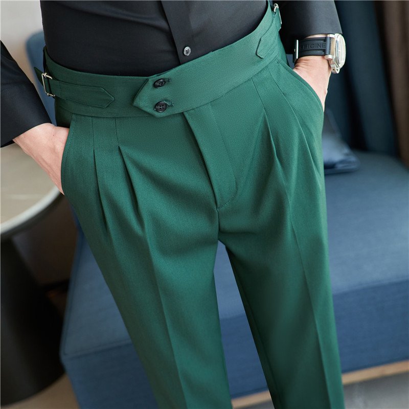 daa316e1-b3d1-4b4b-84ab-c2f5c8e14823.jpg Men's Mid High Waisted Drape Style Long Casual Pants