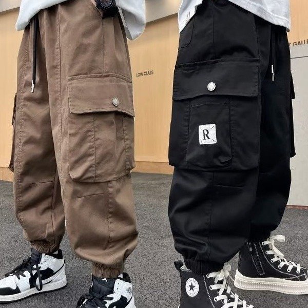 db6a39a5-32df-47be-9e26-bf515fb6cdb4.jpg Men's Loose Straight-leg Ankle-banded Pants