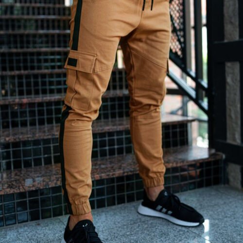 Leather Bound Casual Pants For Men