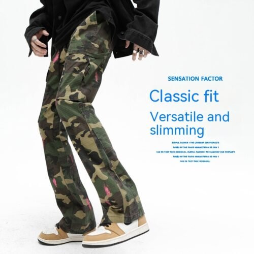 f158f8d2-3198-4c47-bfe1-b64d2cc2068b_trans.jpeg High Street Leisure Cargo Camouflage Pants Male